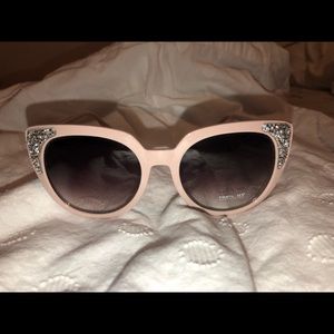 Pink oversized rhinestone sunglasses